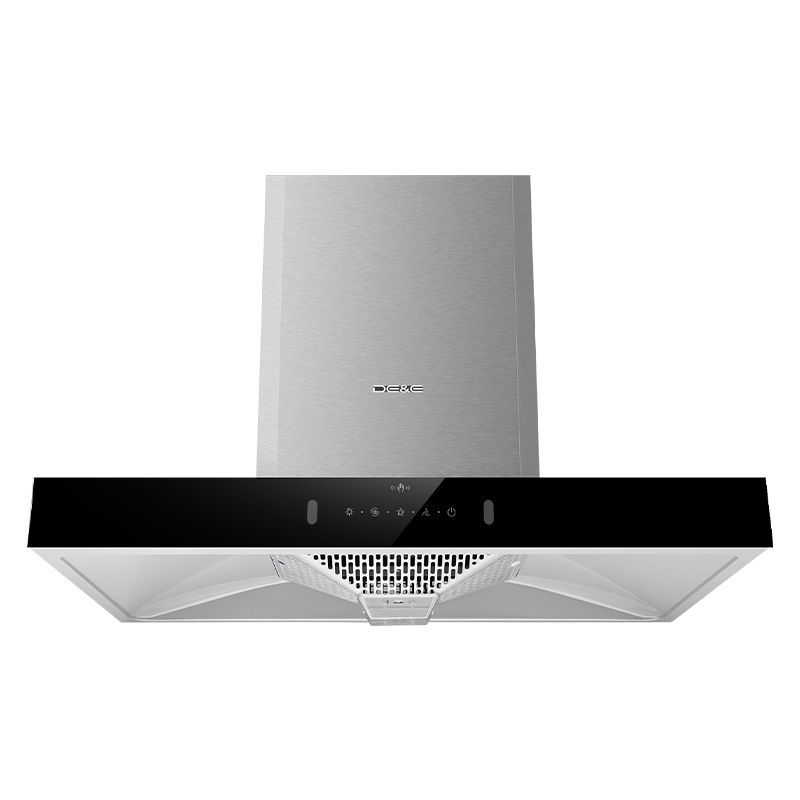 【】德意抽油烟机23立方大吸力顶吸H11D+猛火燃气灶烟灶套餐