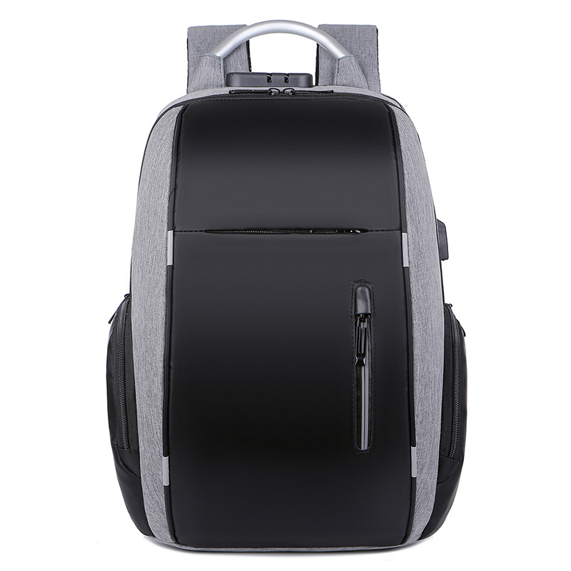 Men's school bag large capacity usb charging multifunctional computer bag backpack business men foreign trade backpack password lock_voghion.com