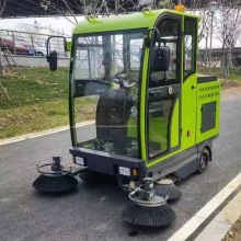 市政物业电动扫地车道路多功能清扫车封闭式电动扫地车