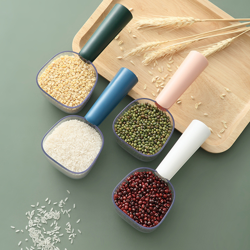 Rice Spoon Kitchen Household Measuring Spoon Flour Grain and Grain Measuring Spoon Simple Large Capacity Multi-function Spoon with Clip