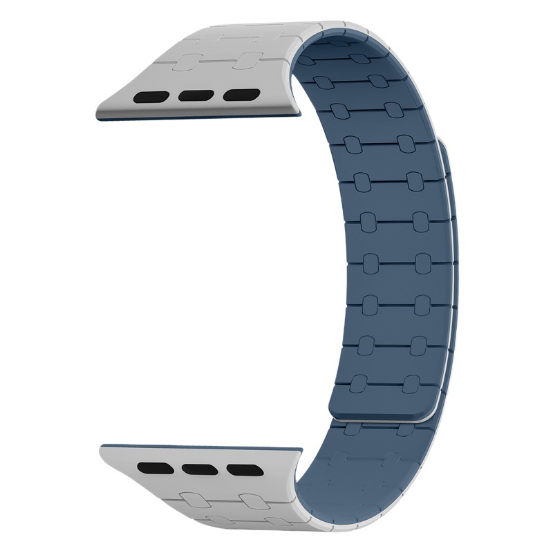 Adecuado para Apple Correa iwatch8/9 contraste color silicona Apple Correa magnética applewatch S8/9 Correa