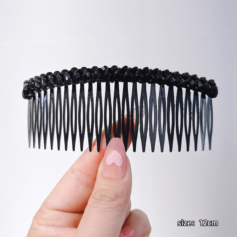 Corea del Sur todo partido horquilla femenina verano Cabeza trasera pelo roto acabado artefacto peine de pelo Cristal insertar peine flequillos horquilla diadema