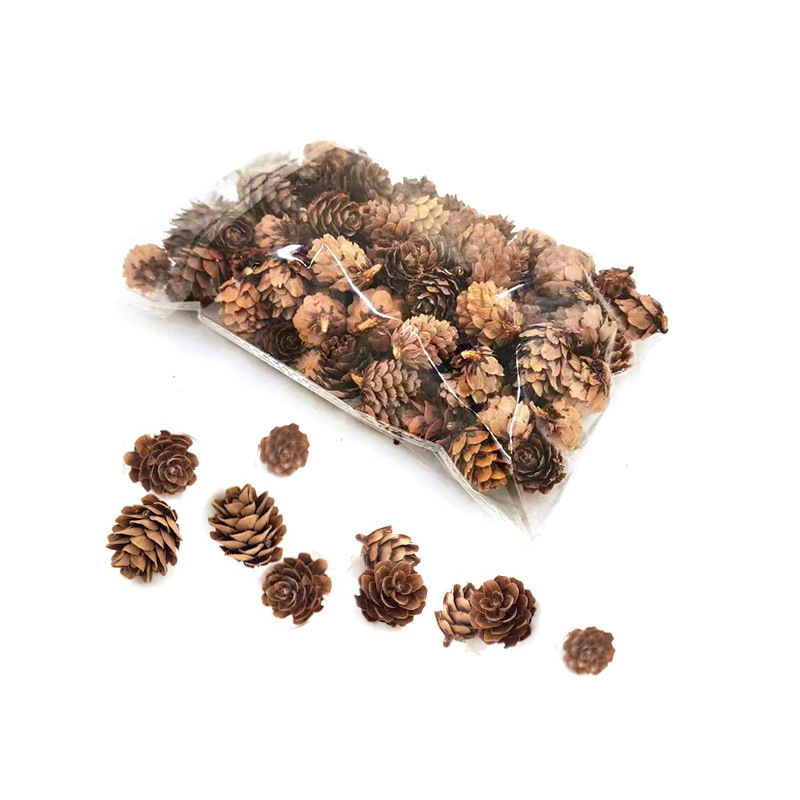 1-3cm mini pine flower Christmas decorations larch creative ornaments dried flower DIY decorative material pine cone 1-3cm mini pine flower Christmas decorations larch creative ornaments dried flower DIY decorative material pine cone