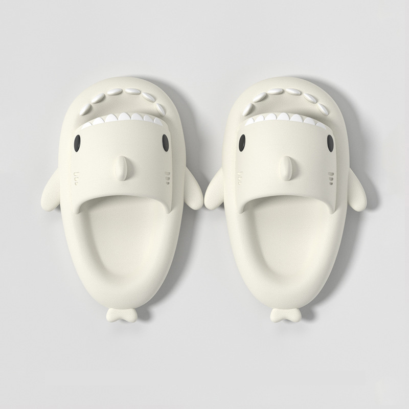 Zapatillas de tiburón de caca transfronteriza EVA para hombres sandalias de pareja de fondo ligero divertidas zapatillas de Interior de dibujos animados zapatos de playa