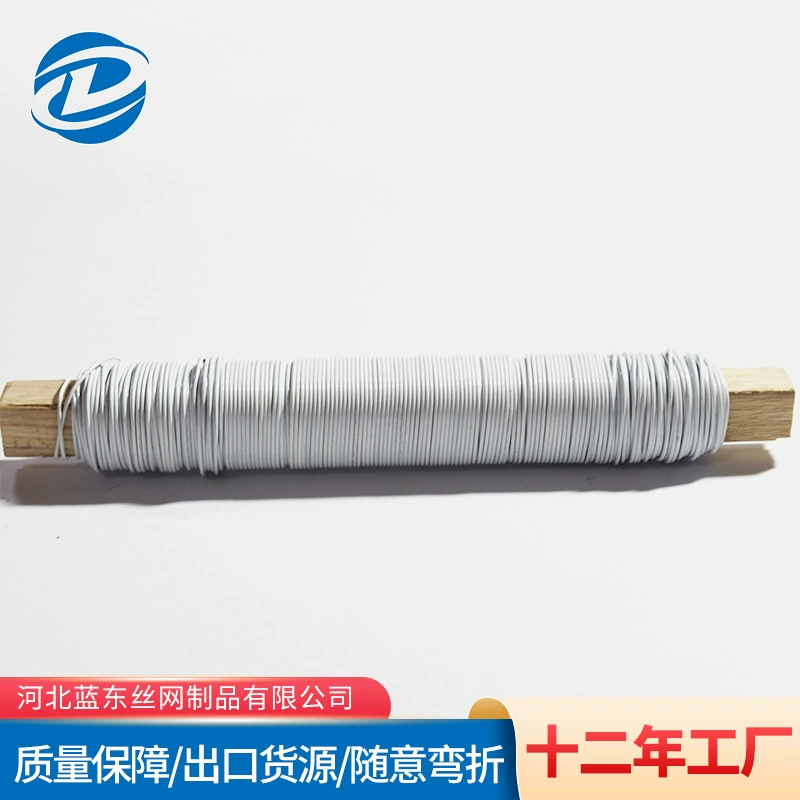 Белая краска железная проволока металлическая деревянная палочка проволочная Привязка садовый шелк искусственный цветок цветочный столб с ремеслом ручной работы цветной шелк