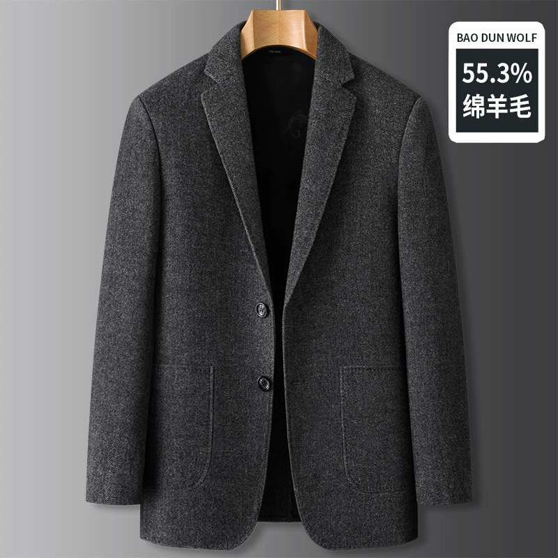 Шерстяное пальто Fat Brother, мужское деловое повседневное двустороннее шерстяное короткое пальто больших размеров, пальто