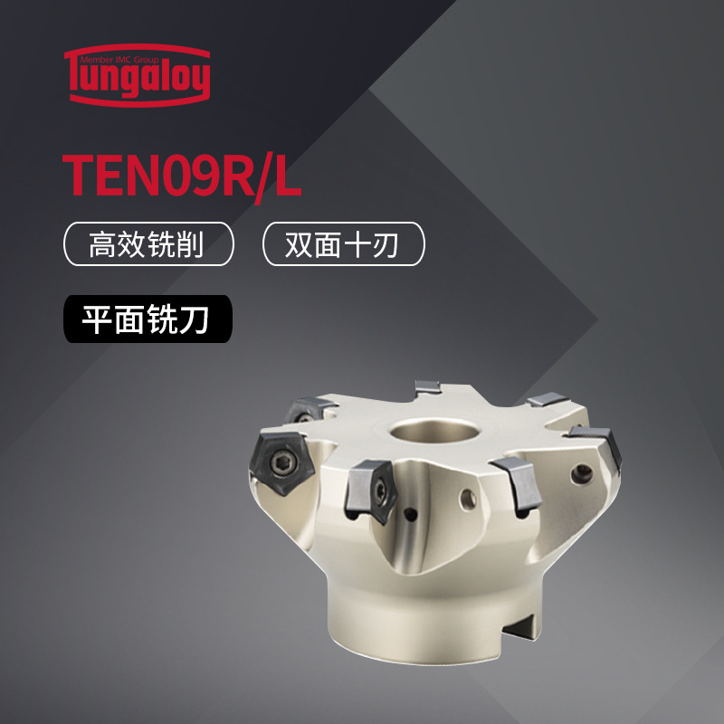 原装日本泰珂洛TEN09铣刀刀盘端面铣削刀具十刃硬质合金平面铣刀