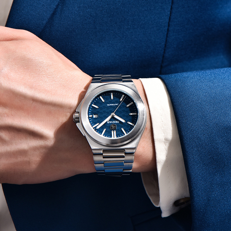 Benyabenyar reloj de hombre mecánico automático de moda impermeable nocturna reloj de acero BY - 5219M