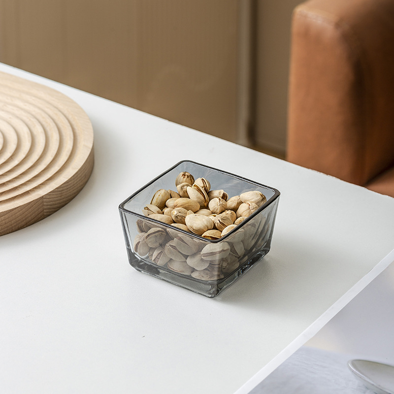 Plato de frutas de vidrio, plato de frutas de lujo ligero casero con cubierta de barra KTV creativo de bocadillos, plato de bocadillos