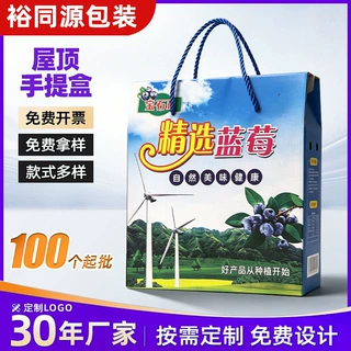 定制瓦楞手提屋顶盒高端礼品彩盒节日特产印刷印logo包装屋顶纸盒