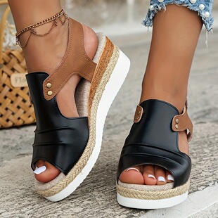 N 23502 Platform Wedge Espadrille Sandals �¸��ݾ���Ь