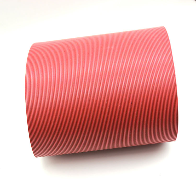 厂家直供红胶竖条纹高摩擦输送带 直条纹加胶防滑传送带 爬坡带