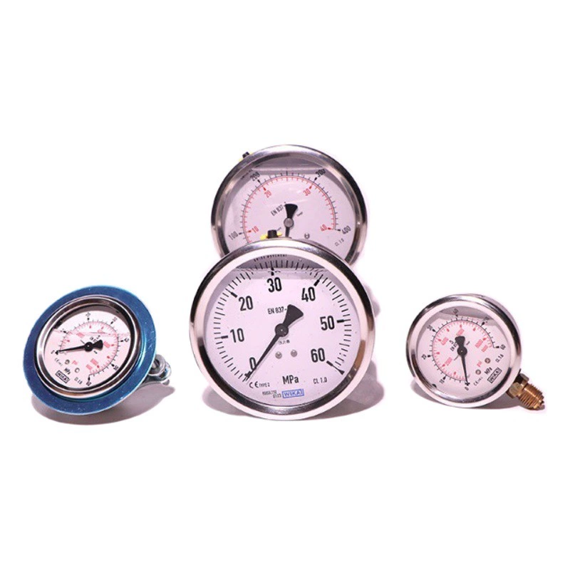 Импортированный из Германии манометр WIKA EN837-1 ударопрочный манометр из нержавеющей стали осевой вакуумный манометр