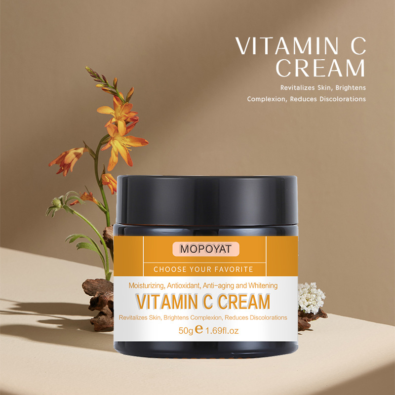 跨境vitamin c cream滋润亮白面部素颜霜维生素C面霜