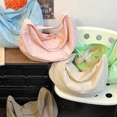 韓国怠惰なスタイルの大容量布バッグナイロン通勤バッグ女性の 2025 新作シンプルな多用途トートバッグ