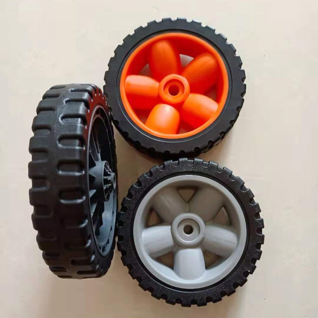 厂家7寸PVC轮子耐磨花纹PVC圈车轮工具车童车医疗车割草机轮胎