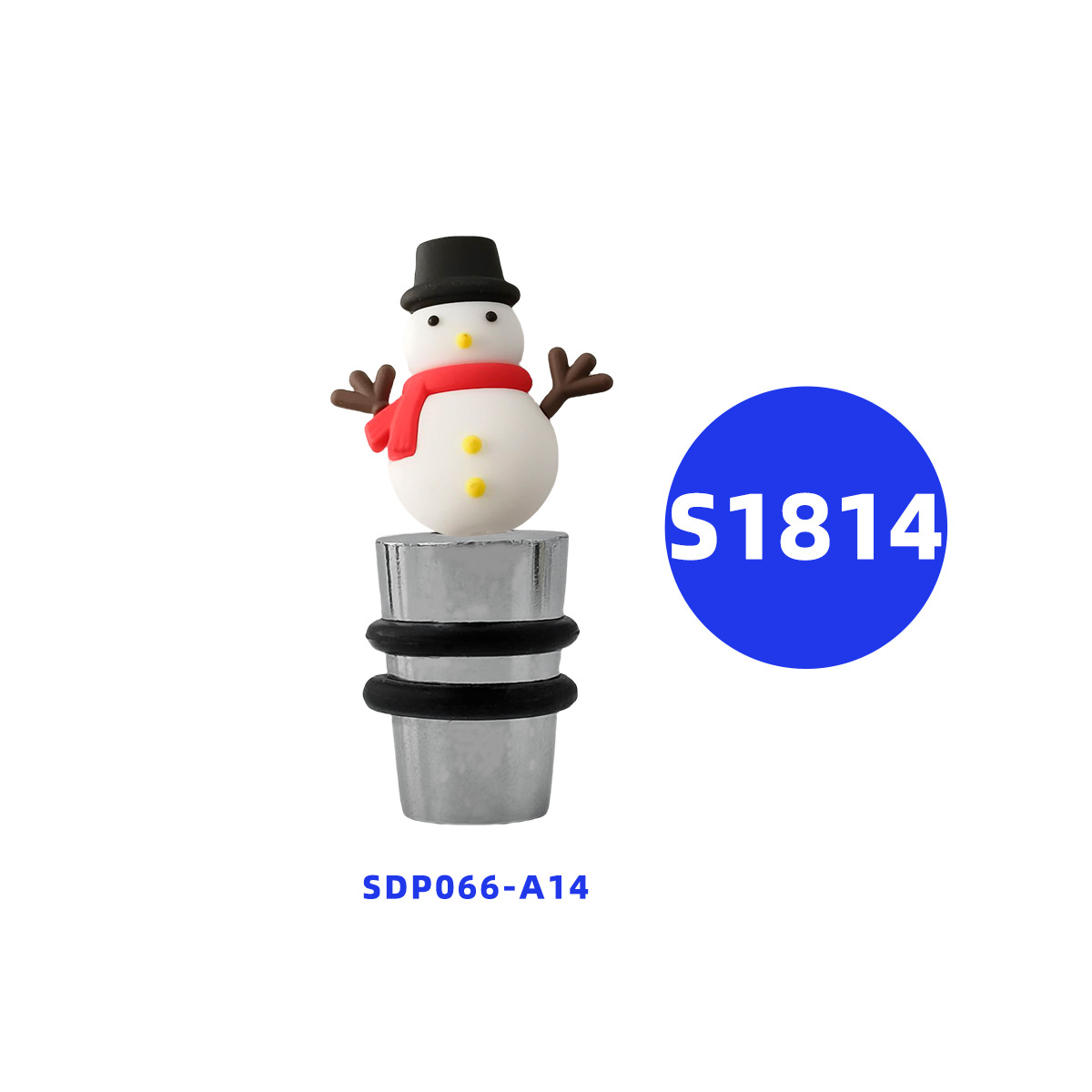 눈사람 두 와이어 아연 합금 와인 스토퍼