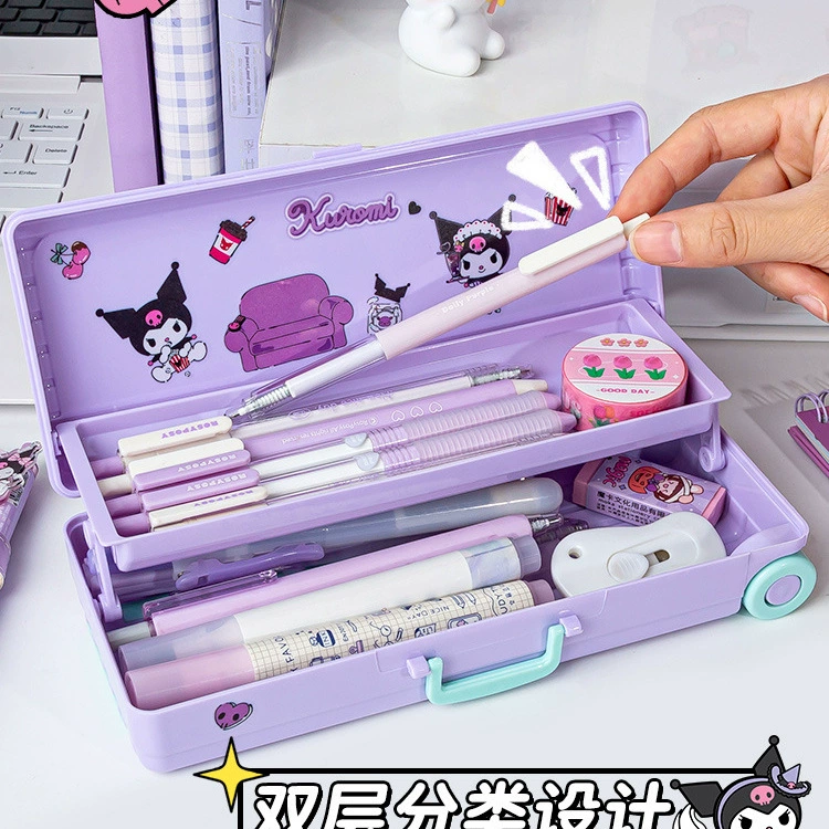 Suitcase, double-layer pencil case for elementary school students, 2024 years, new collection