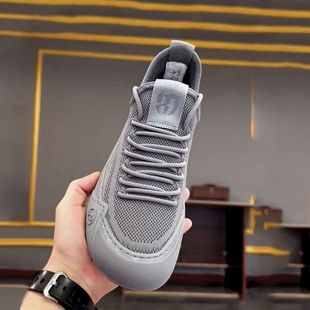 Sanwu Shoes Summer Mesh Versatile Breathable Casual Fly Knit Sports Shoes Soft Sole Slip-On Men's Running Shoes