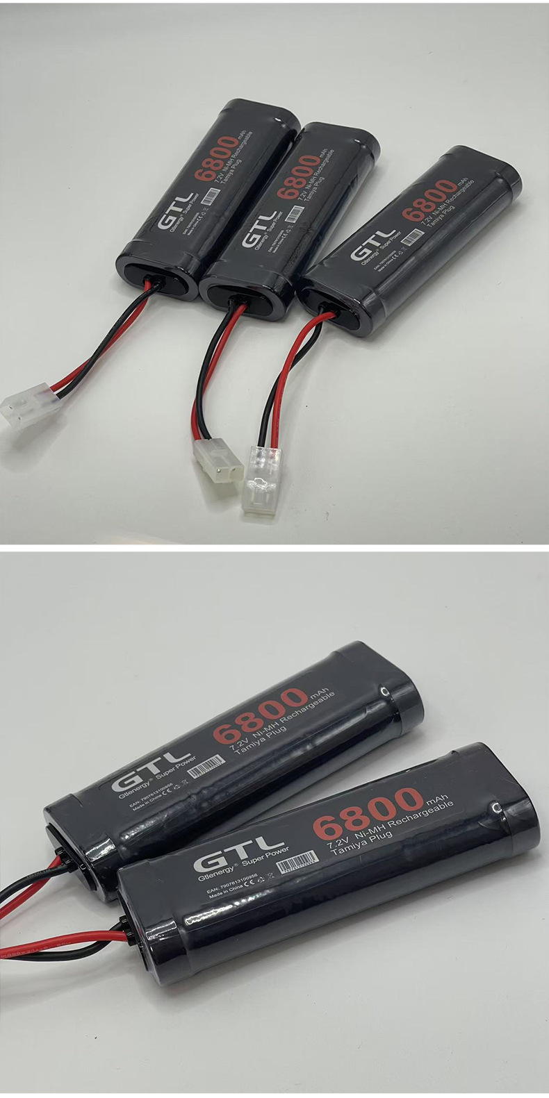 Foreign Trade Explosions GTL Battery Pack 7.2V6800MAH Toy Rechargeable Ni-MH Battery Square High Precision Battery