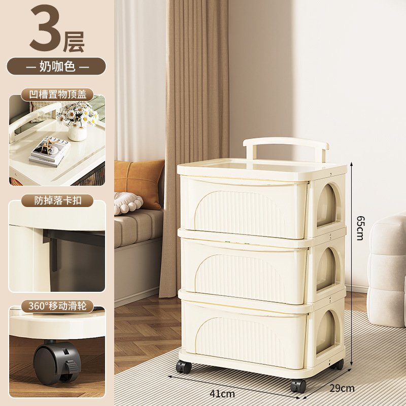 跨境新款宝宝奶瓶翻盖收纳架 婴儿儿童辅食防尘餐具置物架小推车|undefined