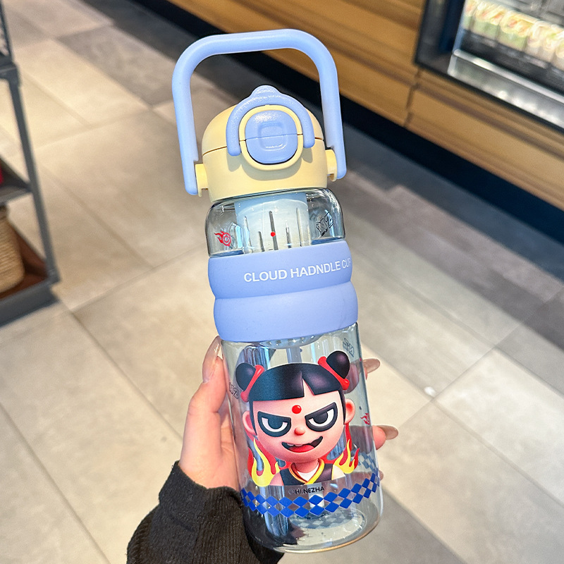 Botella de agua de oficina para estudiantes, plástico resistente al calor