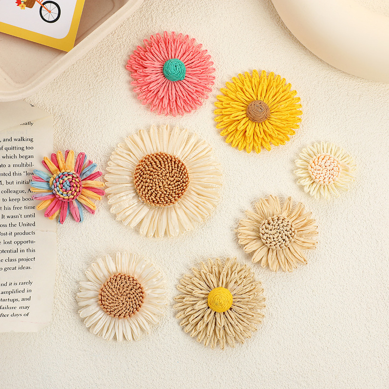 New Sunflower Daisy Natural Raffia Pp Grass DIY Handmade Jewelry Stereo Artificial Accessories New Sunflower Daisy Natural Raffia Pp Grass DIY Handmade Jewelry Stereo Artificial Accessories