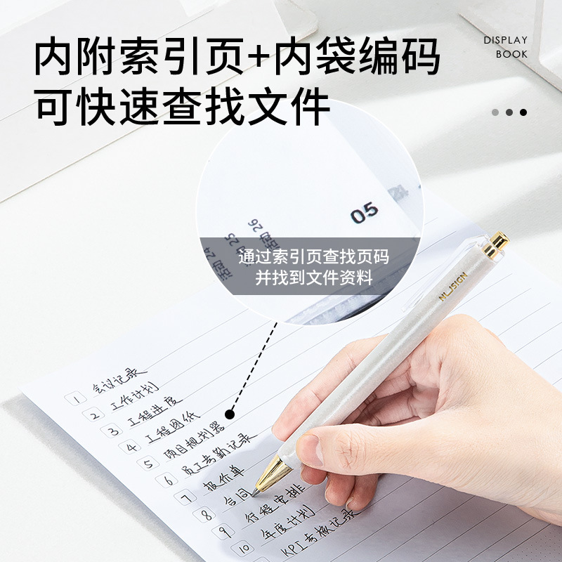 Carpeta de folleto de información de DREXY 30 páginas 60 páginas A4 bolsas transparentes de papel de prueba suministros de papelería