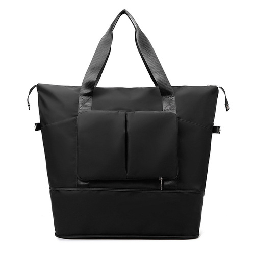 New expansion folding travel bag, large capacity, lightweight storage, short-distance luggage bag, wet and dry separation yoga fitness bag