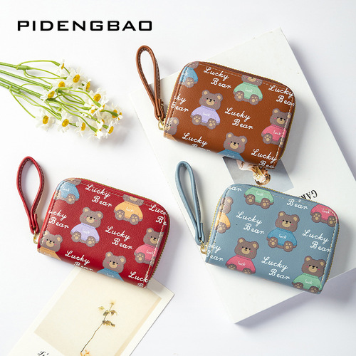  new cartoon bear organ card bag bank card credit card holder multi-card slot business card bag card bag
