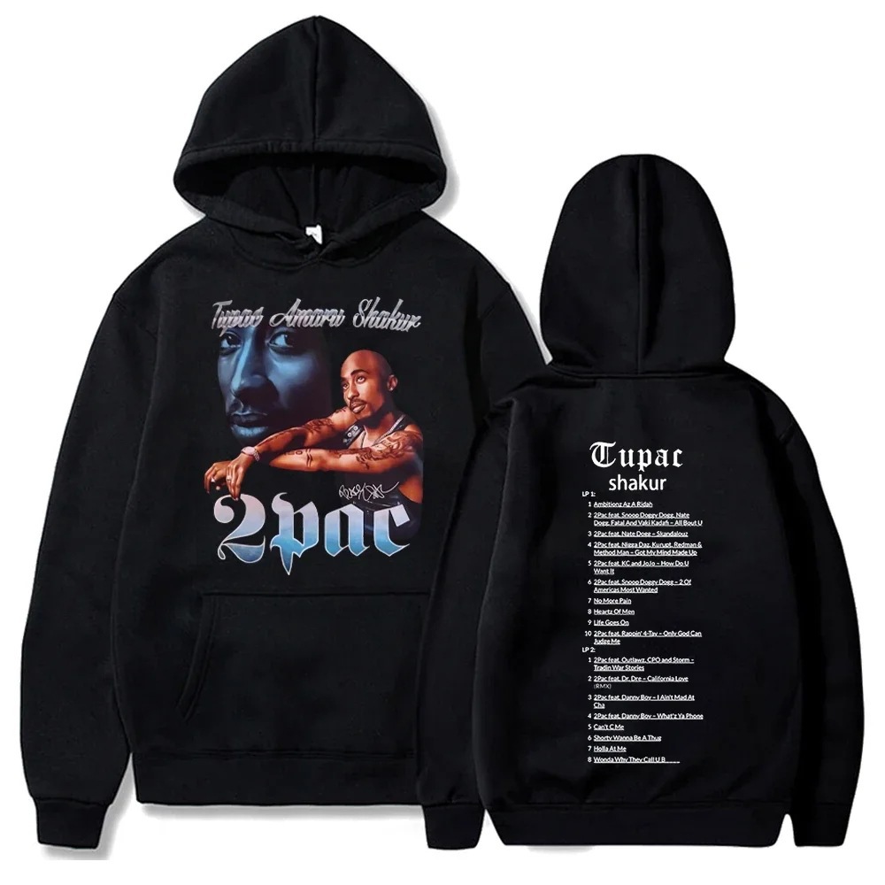 Tupac Hoodies 2pac Sweatshirts Rapper Printed Hoodie Setwear