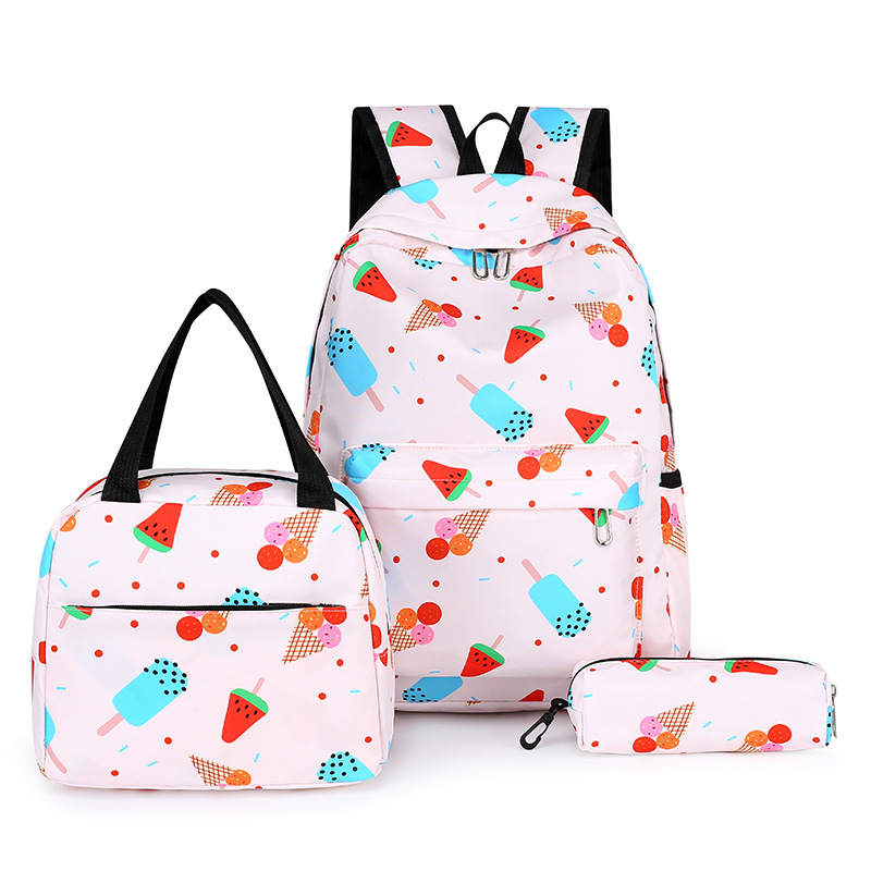 Zaino 3 in 1 Zaino Zaino Lunch Box Borsa Portapenne Borsa Tre Pezzi_voghion.com