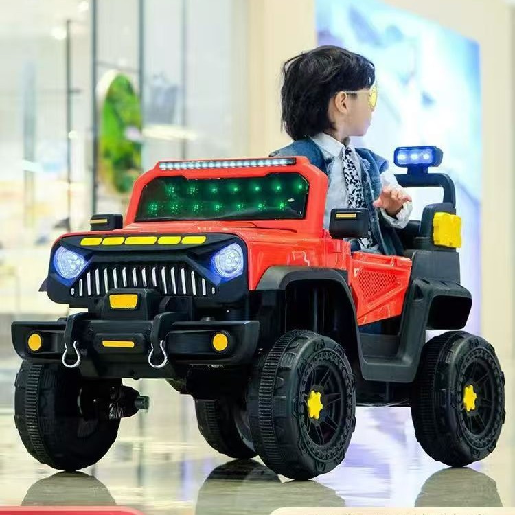 Carro eléctrico para niños, vehículo todoterreno de 4 ruedas, coche de juguete de control remoto para bebés de 1 - 8 años, coche de carga para adultos image 4