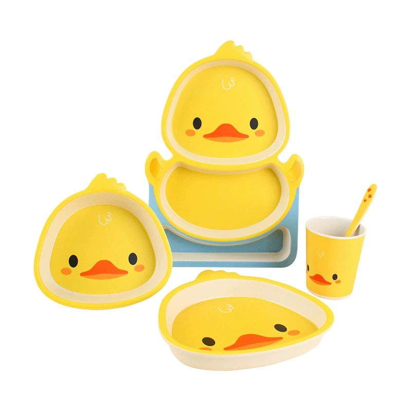 B.Duck, высококачественная милая посуда для кормления, детская тарелка для добавочного питания