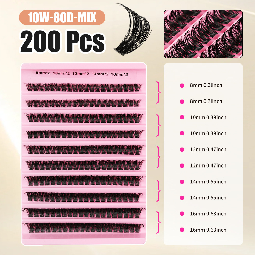 Kit de pestañas europeas y estadounidenses transfronterizas pestañas falsas extensiones DIY pestañas conjunto de pegamento pestañas