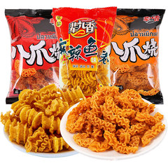輩兒香八爪燒40克麻辣魚卷麻辣味醬爆肉味鍋巴比薩卷懷舊經典零食