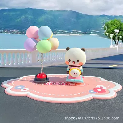 Toy Doll, Car ornaments - seesaw-one-or-two-pink-cushion-balloon