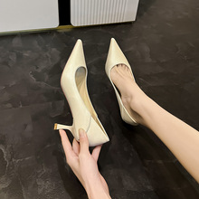 4,616-39纯色超迁气质百搭舒适名媛女高跟鞋