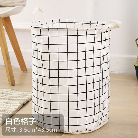 Cesto para ropa sucia plegable simple escandinavo, cesta de almacenamiento de tela resistente al moho y al desgaste, baño, dormitorio, cubo para ropa sucia de algodón y lino de doble propósito