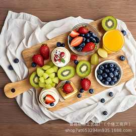 相思木整木托盘双面砧板家用切水果蔬菜菜板厨房带手柄托盘摆盘板