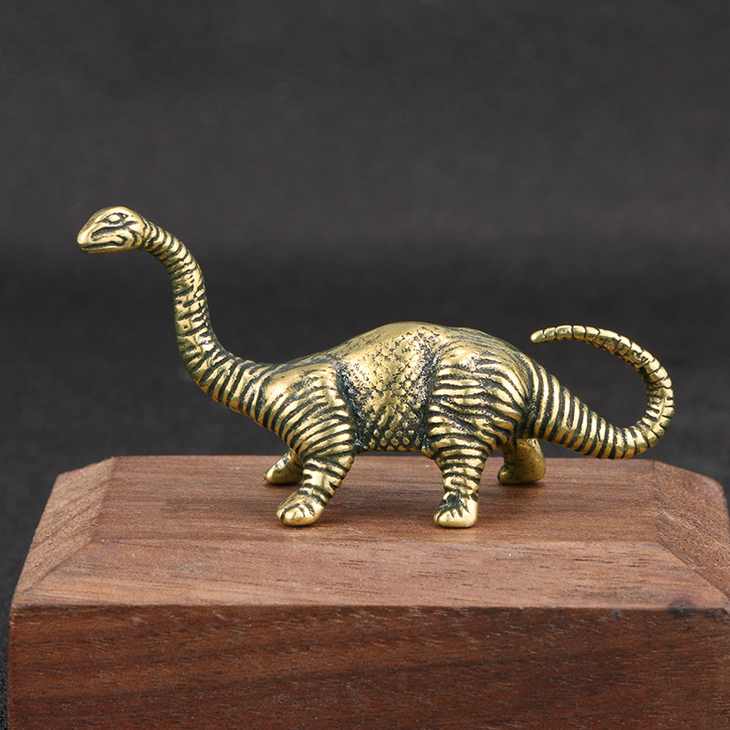 Comercio exterior transfronterizo Venta caliente Latón sólido serie de dinosaurios Diversión personalizada para niños colección de Artesanías de bronce antiguo adornos