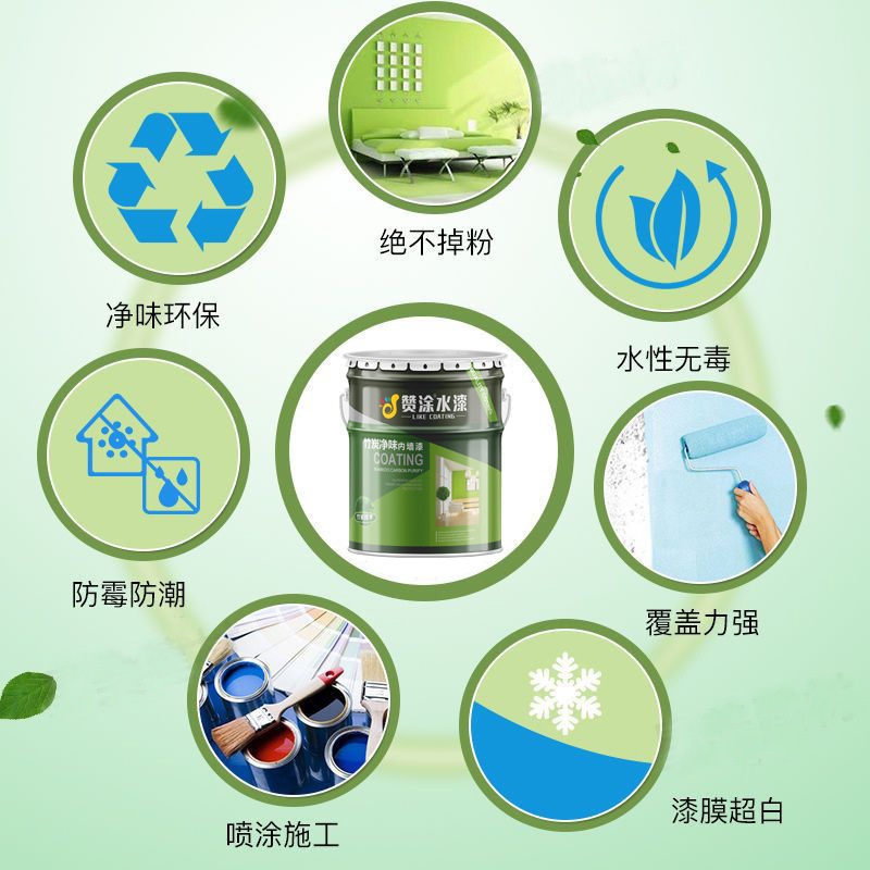 内墙漆家用自刷白色墙漆墙面漆乳胶漆水性室内翻新油漆涂料油性漆