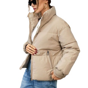 Брендовая удерживающая тепло куртка, короткий зимний пуховик с пухом, 2023, европейский стиль, свободный крой, набивка пером