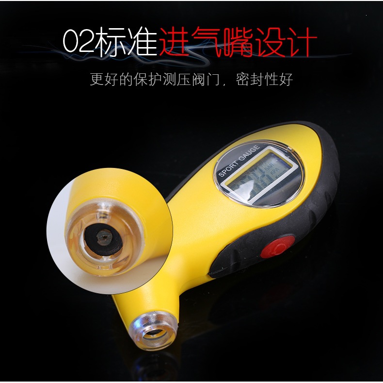 Car Tire Pressure Gauge with High-Precision Digital Display Electronic Pressure Detection Monitor