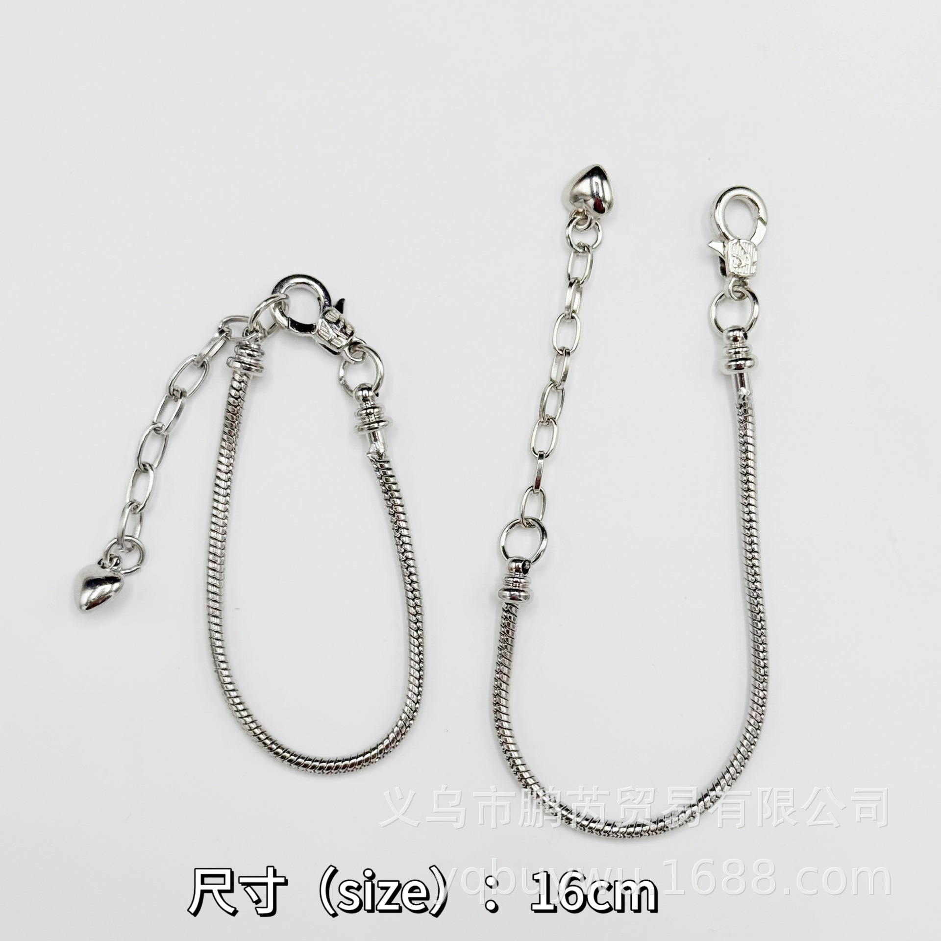 3mm white high color retention alloy snake bone chain bracelet, phone chain, pendant, beaded accessory, bag decoration accessory