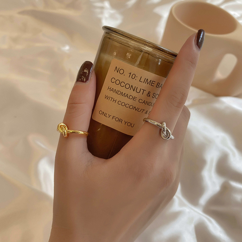 design line knotted ring fashion simple open ring
