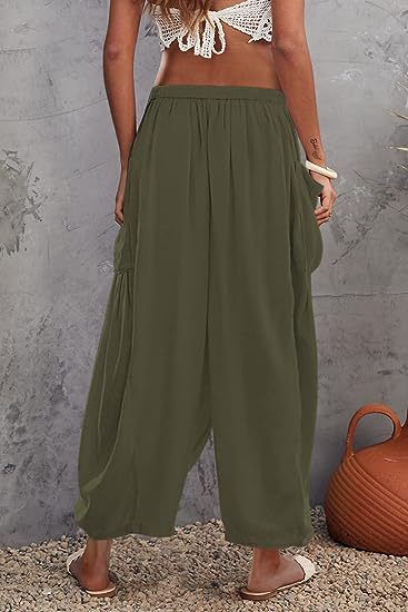 Women's Daily Simple Style Solid Color Full Length Casual Pants Wide Leg Pants display picture 23