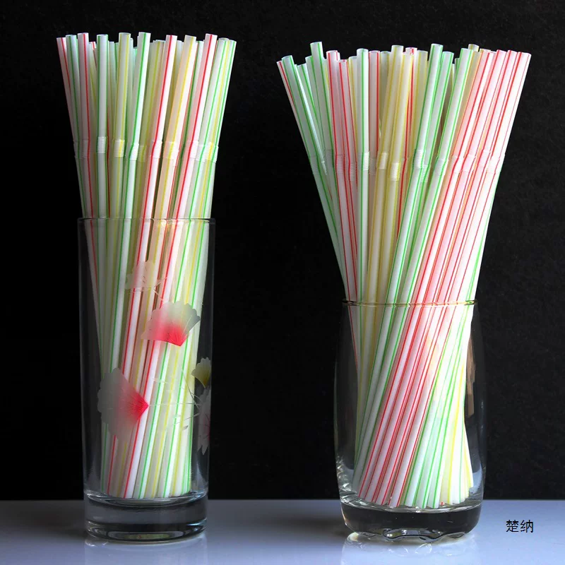 Пластиковая соломинка, сумка, Cola, 21×0,5 см, 100 штук