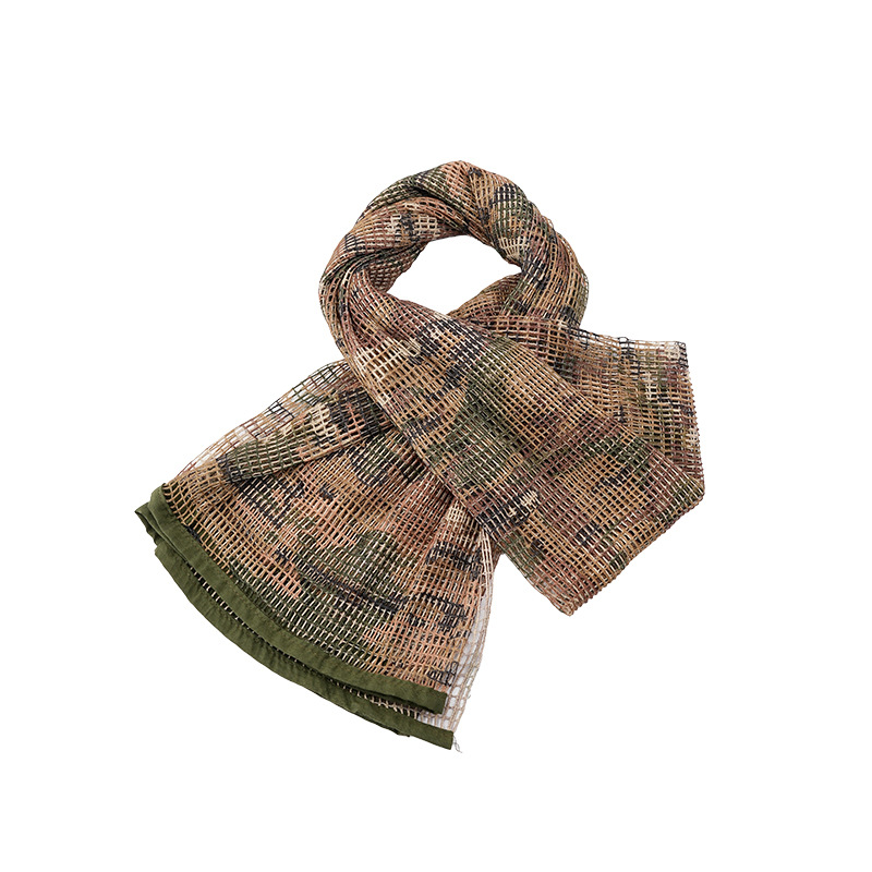 Sniper jungle camuflaje escondido bufandas tácticas transpirables largas bufandas de cuello del desierto velo turbante multipropósito