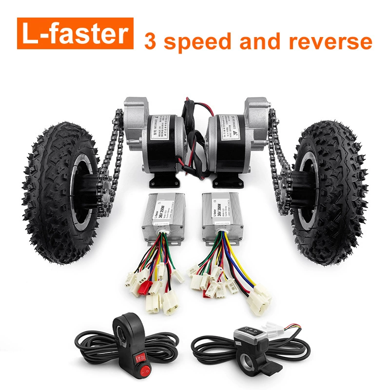 500W двойной привод электрическая тележка конверсионный комплект легко с 200 кг 8 дюймов колесо электрическая тележка